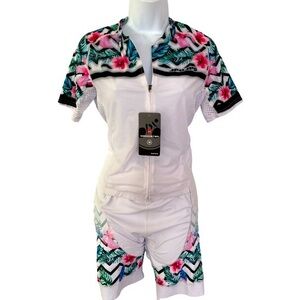 JPO JPO Bike Suit - M white , blue , red , nylon polyester NWOT
